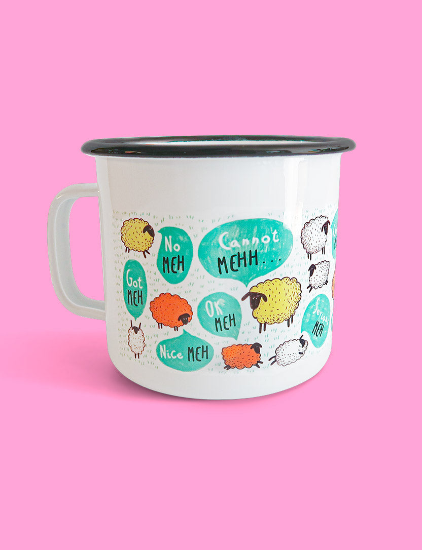 Lamb print mug