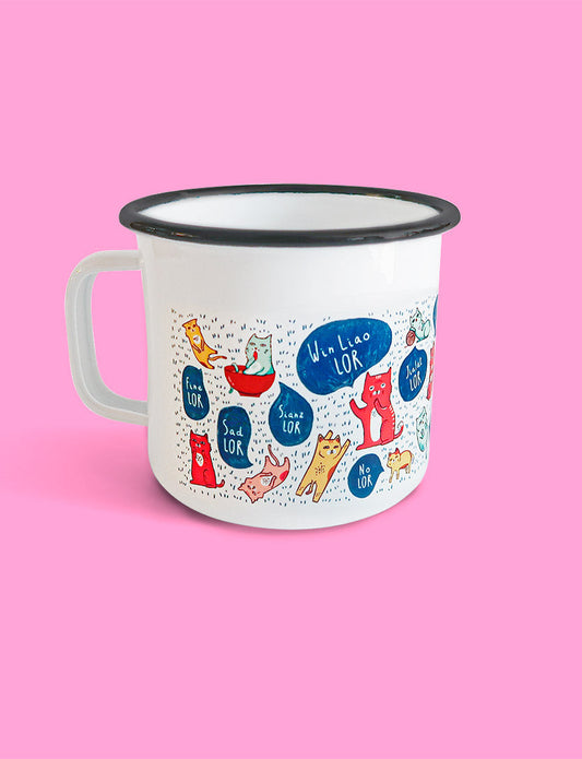 Kitten print mug
