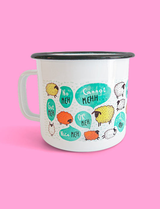 Lamb print mug
